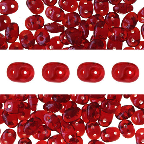 Super Duo Perlen 2.5x5mm siam ruby (10g)