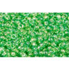 cc167 - Toho rocailles perlen 11/0 transparent rainbow peridot (10g)