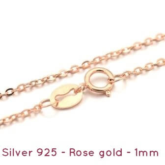 Extra feine 1mm vergoldete Kette ROSEN Gold filled 45 cm (1)