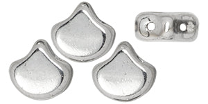 Kaufen Sie Perlen in Deutschland Matubo Ginko leaf SILVER 7.5mm 2 holes (10)