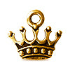 Kronen charm antik vergoldet (1)