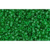 cc7b - Toho rocailles perlen 15/0 transparent grass green (5g)