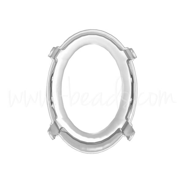 Swarovski Fassung für 4122 Oval Rivoli 14x10.5mm Rhodium (1)