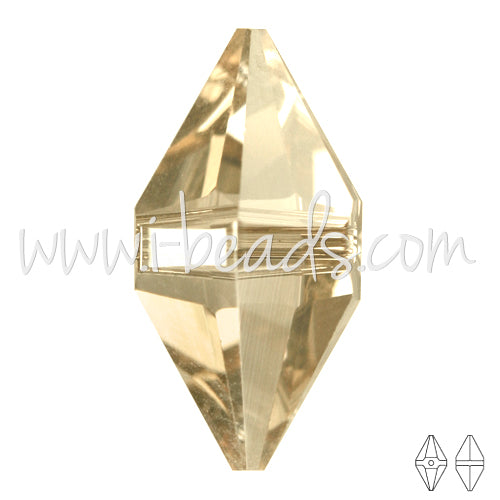 Kaufen Sie Perlen in Deutschland Swarovski Elements 5747 double spike crystal golden shadow 16x8mm (1)