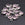 Perlen Einzelhandel Rosa Runde Glas Mini Anhänger Set Silber-6mm (2)