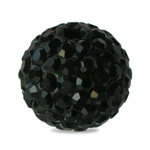 Essential shamballa style perlen jet 10mm (2)