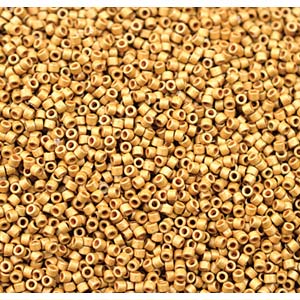 Kaufen Sie Perlen in Deutschland DB1832F -11/0  delica duracoat Galvanized Matte GOLD- 1,6mm - Hole : 0,8mm (5gr)