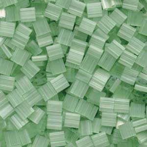Cc2559 - miyuki tila perlen silk pale green 5mm (25 beads)