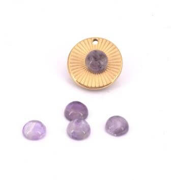 Runder cabochon ametyst 6mm (2)