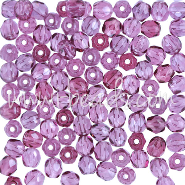 Glasschliffperlen fuchsia 4mm (100)