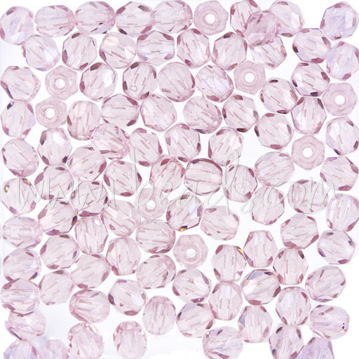 Kaufen Sie Perlen in Deutschland Glasschliffperlen light amethyst 4mm (100)