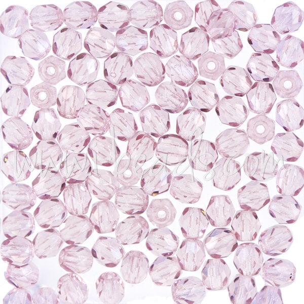 Glasschliffperlen light amethyst 4mm (100)