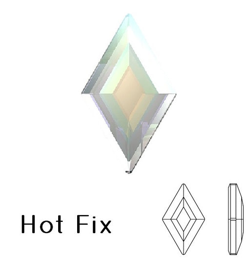 Kaufen Sie Perlen in Deutschland 2773  Swarovski hot fix flat back Diamand Shape rhinestones crystal AB 6.6x3.9mm (5)