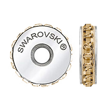 Kaufen Sie Perlen in Deutschland 81001 Swarovski Becharmed pavé Stopper Crystal golden shadow 12mm (1)