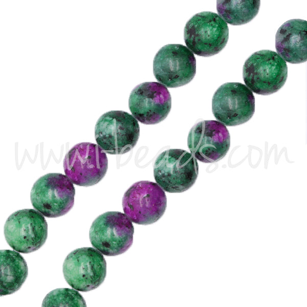 China ruby zoisite Perlen rund 8mm (1)