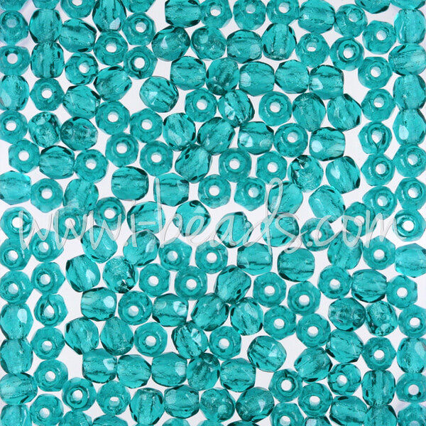 Glasschliffperlen teal 3mm  (50)