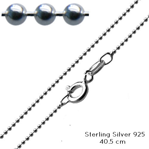 Kugelkette mit Verschluss in Silber 925 - 1,2mm 40cm (1)