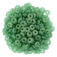 Kaufen Sie Perlen in Deutschland O beads 1x3.8mm Sueded Gold Atlantis Green heishi (5g)