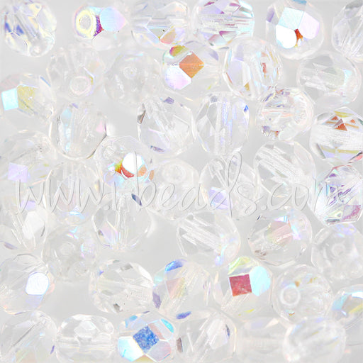Glasschliffperlen crystal ab 6mm (50)
