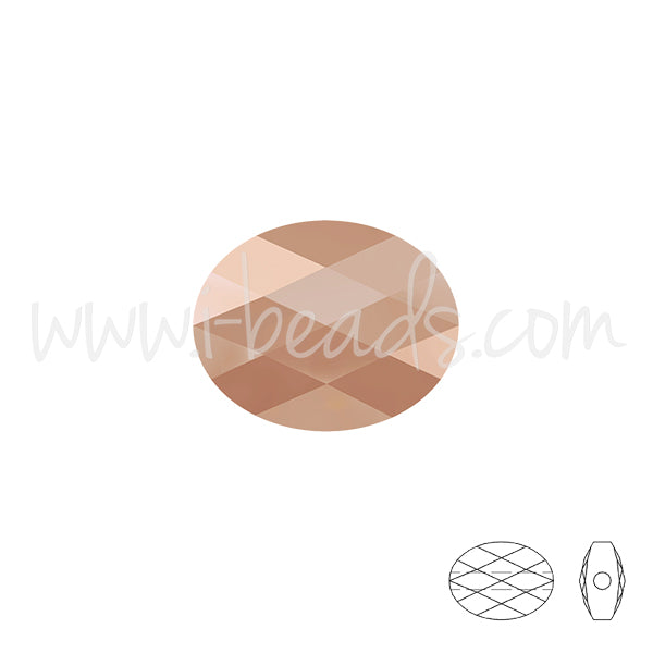 5051 Swarovski mini ovale perle crystal rose gold 8x6mm (2)