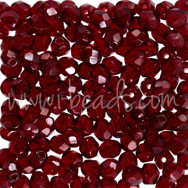 Glasschliffperlen garnet 4mm (100)