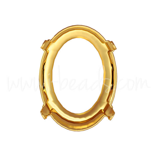 Swarovski Fassung für 4122 Oval Rivoli 14x10.5mm Gold-plattiert (1)