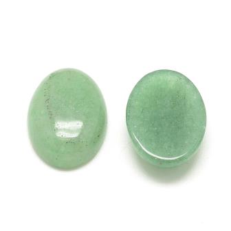 Kaufen Sie Perlen in Deutschland Grüne Aventurin-Cabochons, oval 10x8mm (2)