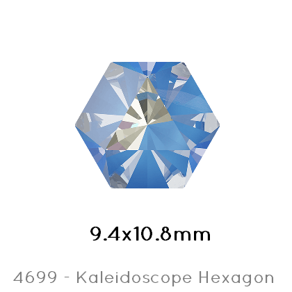 Swarovski 4699 Kaleidoscope Hexagon  Crystal OCEAN delite 9,4x10,8mm (1)