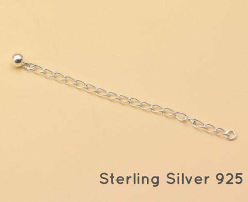 Kaufen Sie Perlen in Deutschland Sterlingsilber verlängerungskette mit ball 60mm (1)