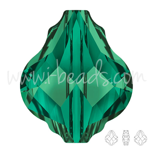 Kaufen Sie Perlen in Deutschland Swarovski 5058 Baroque Perle emerald 14mm (1)