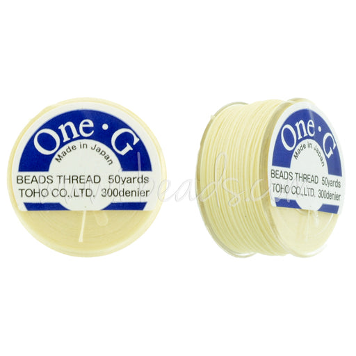 Toho One-G Perlenfaden Cream 45m (1)