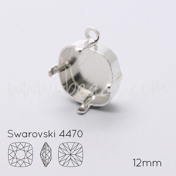 Anhängerfassung für Swarovski 4470 12mm gold-plattiert (1)