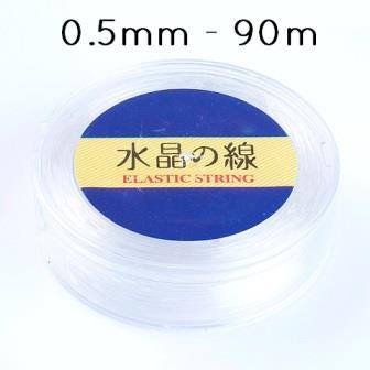 Kaufen Sie Perlen in Deutschland Transparenter elastischer Faden-Japanischer - 0.5 mm, 90 m Spule (90 m)