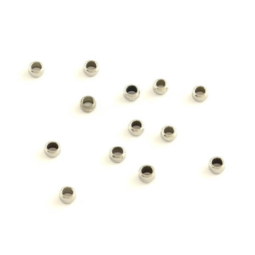 Kaufen Sie Perlen in Deutschland Quetschperle aus Edelstahl 2,5x1,5mm - Loch: 1.2mm (10)