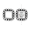 Kaufen Sie Perlen in Deutschland Rahmen quadrat 9mm antik versilbert fuer 4mm perlen (1)