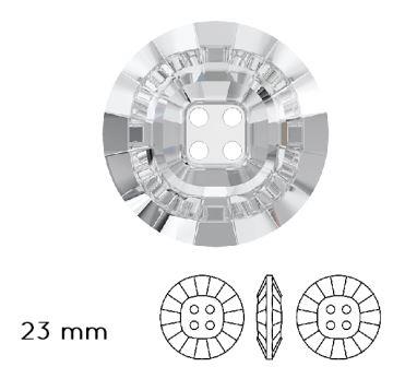 Swarovski 3018 Rivoli CB Knopf Crystal Foiled 23mm -(1)