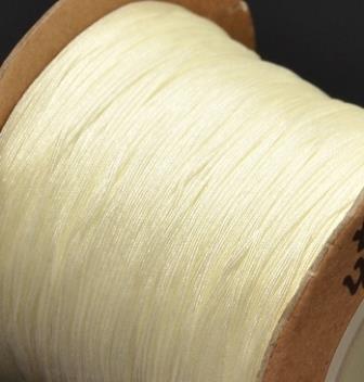 Kaufen Sie Perlen in Deutschland Nylon geflochtene Schnur - 0.4mm - Beige Champagner - (3m)