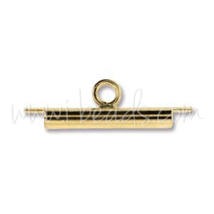 Miyuki Slider Endkappen 15mm gold-plattiert (2)