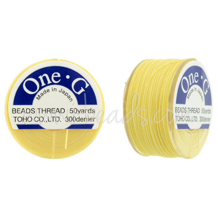 Toho One-G Perlenfaden Light yellow 45m (1)