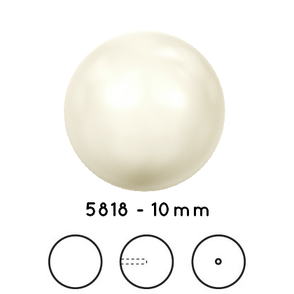 Kaufen Sie Perlen in Deutschland Swarovski 5818 Half drilled - Crystal creamrose pearl -10mm (4)