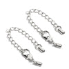 Kaufen Sie Perlen in Deutschland Karabinerverschluss mit Kette Silberfarben 50mm (2)