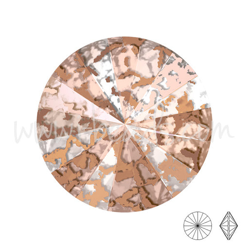 Kaufen Sie Perlen in Deutschland Swarovski 1122 rivoli crystal rose patina effect 10mm-ss47 (2)