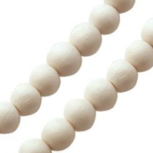 Kaufen Sie Perlen in Deutschland Perlenstrang rund aus weissholz 10mm (1)