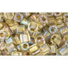 cc262 - Toho cube perlen 3mm inside colour crystal gold lined (10g)