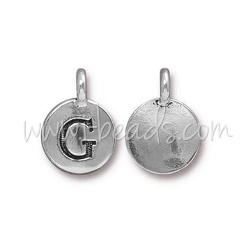 Charm Buchstabe G Antik Silber - plattiert 11mm (1)