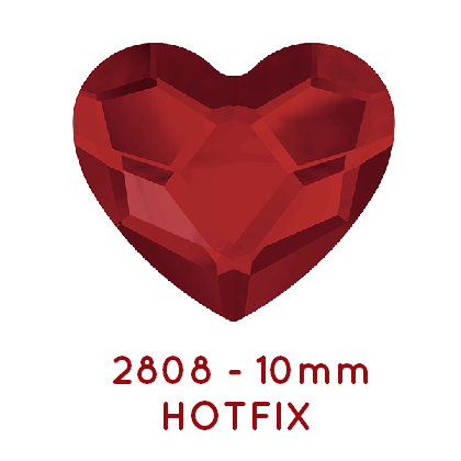 Kaufen Sie Perlen in Deutschland Swarovski Strass 2808 Herz Flatback HOTFIX Scarlet 10mm (4)