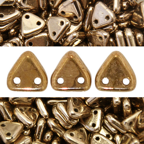 2 Loch Perlen CzechMates triangle bronze 6mm (10g)