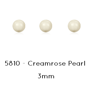 Kaufen Sie Perlen in Deutschland 5810 Swarovski CREAMROSE pearl 3mm x0.5mm (40)