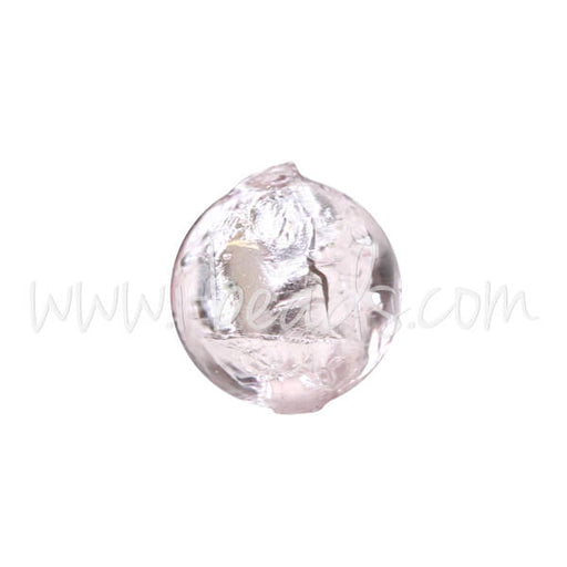 Kaufen Sie Perlen in Deutschland Murano Glasperle Rund Amethyst und Silber 6mm (1)