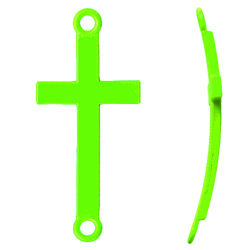 Kreuz neon grüne Beschichtung 17x37mm (1)